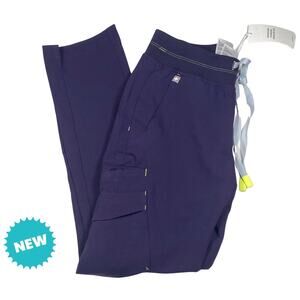 Figs Scrub Pants Women's Size XXS Petite Soeng Purple NEW Pockets Drawstring